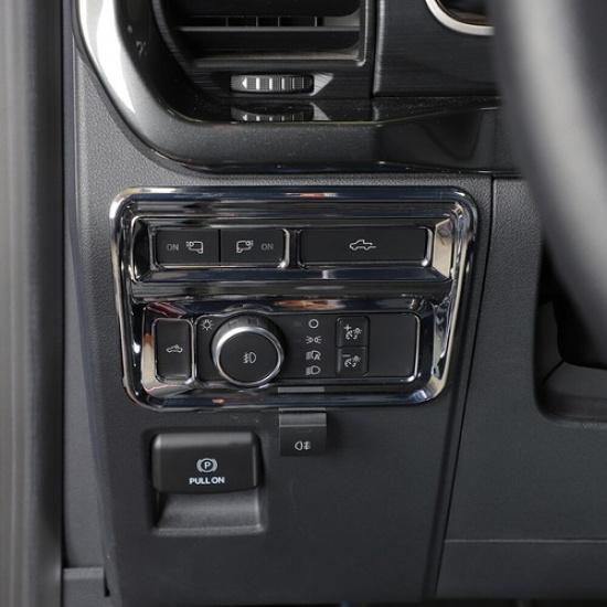 Interior Headlight Switch Button Panel Trim Cover Bezel For Ford F150 21+ Chrome