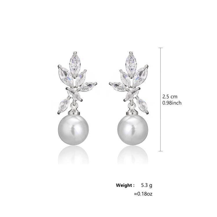 RAKOL Elegant Pearl Earrings for Women - European & American Stylish Fashion Trend Jewelry