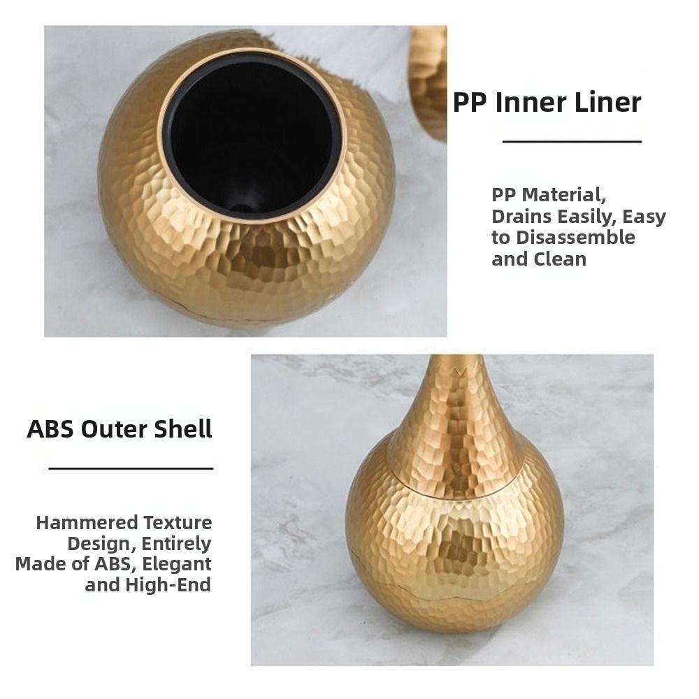 Leichtes Luxus Toilettenbürsten-Set Abnehmbarer Kopf Exquisiter Vertikaler Toilettenbürstenhalter Ergonomisch Kratzfest