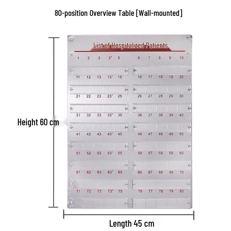 Alliancer Stainless Steel Wall-Mounted Patient Information Card Holder