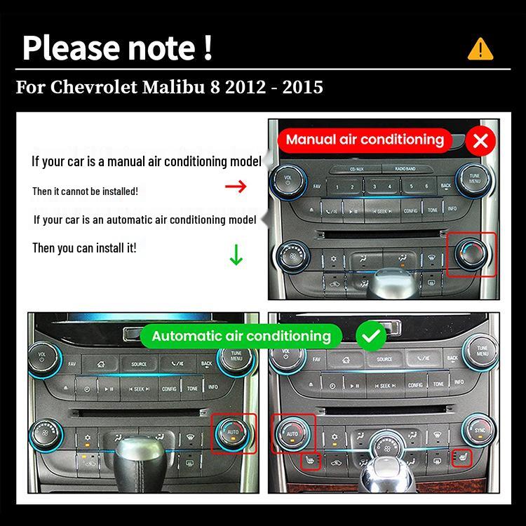 Chevrolet Malibu 8th Gen Car Navigation System: Android HD GPS, Reverse Camera, CarPlay Compatible
