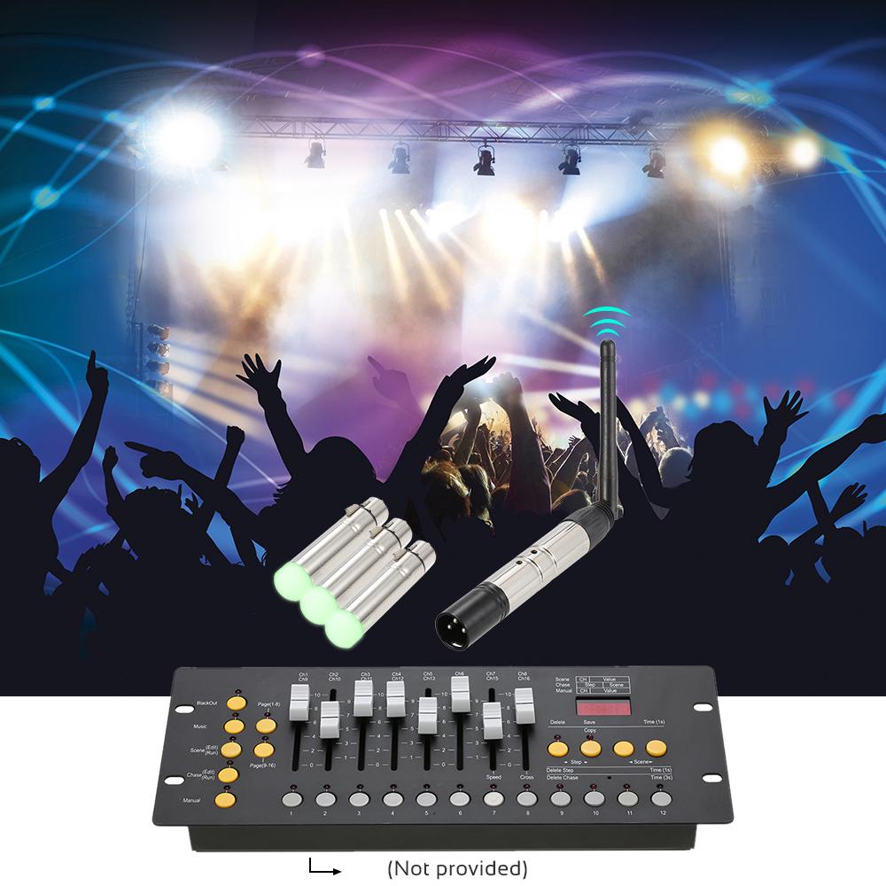DMX512 4PCS sada vysílače a přijímače Přenosný 2,4G ISM bezdrátový pro party DJ Show Club Disco KTV