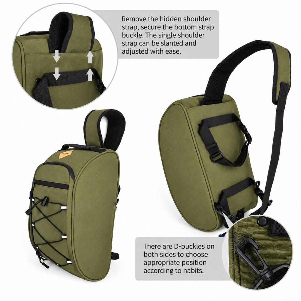 Hook and Loop Bike Trunk Bag Oxford Cloth Bike Rear Seat Bag Bicycle Rear Rack Bag  City Bike Use