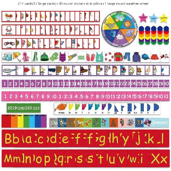 Circle Time Center Classroom Pocket Charts Teaching Pocket Chart Calendar Learning Shape Color Weather Classroom Pocket Chart-Number Pocket Chart