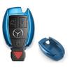 Exact Fit Glossy Blue Remote Smart Key Fob Shell For Mercedes C E S M Class Etc
