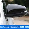 For Toyota Highlander 2014 2015 2016 2017 2018  Carbon Fiber Rearview Side Door Mirror Cover Trim Protection Cap Accessories