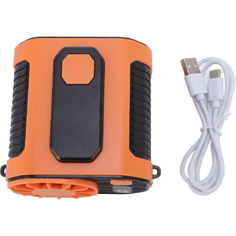Clip Belt Fan Strong Wind 1000mAh Battery USB Charging Lightweight Portable Waist Fan for Working Hiking Fishing