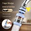 Universal 6-Layer Washable Faucet Filter for Splash-Proof Rotating Kitchen Tap.