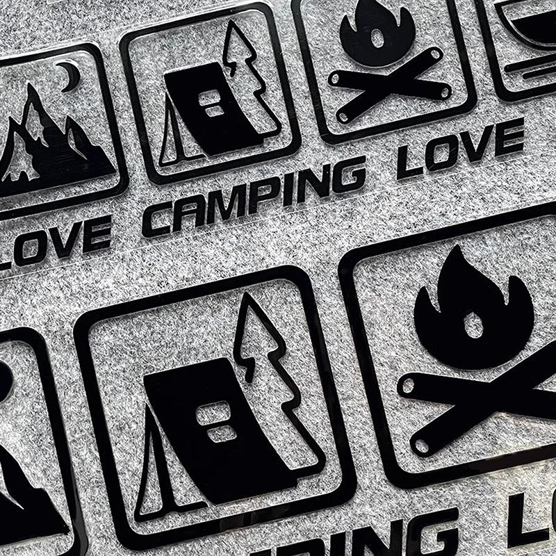 Love Camping, Love Life. Car Sticker Decoration Waterproof For Window And Bumper Stickers Of Cars, Trucks And Motorcycles