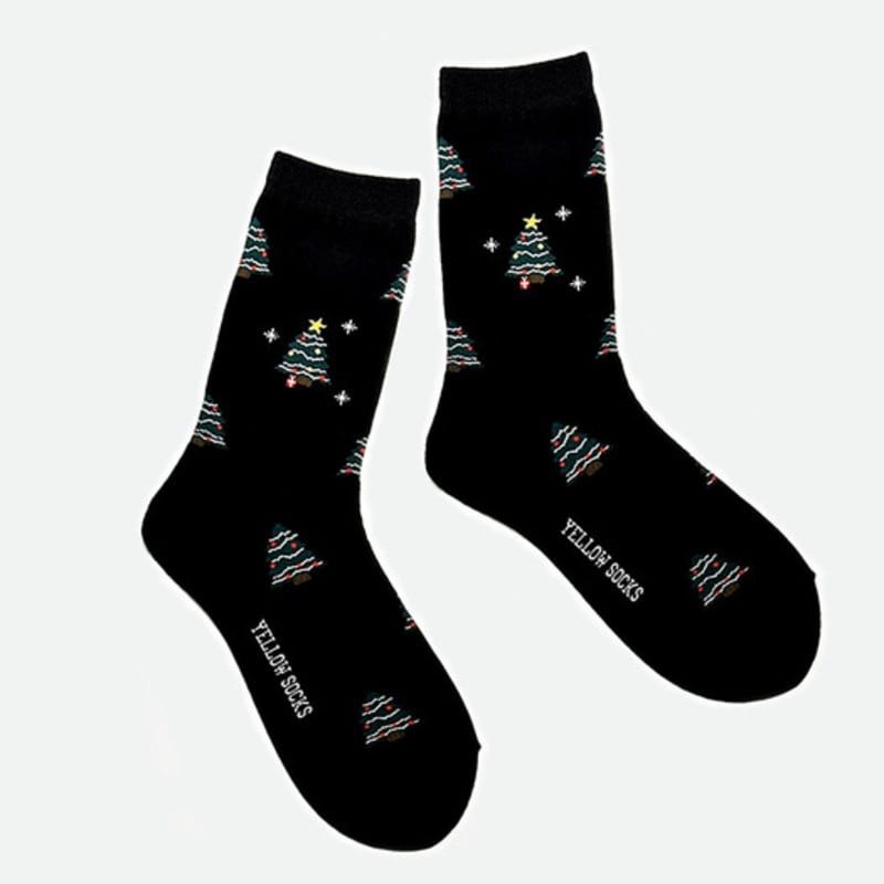 YELLOWSOCKS MERRY TREE BLACK