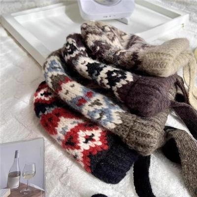 Versatile Wool Knitted Hat Autumn and Winter Women's Retro Simple Bag Hat Warm Ear Protector Winter Hat