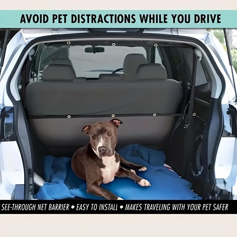 Adjustable Pet Isolation Net Car Rear Blocking Net Belt Press Lock Buckle Safe Odorless Child Safety Fence Interior Accessories