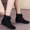 Fashion GKTINOO 2025 Fashion Summer Ankle Boots for Women Flat Heel Boots Mesh Height Increasing Casual Shoes Genuine Leather Big Size