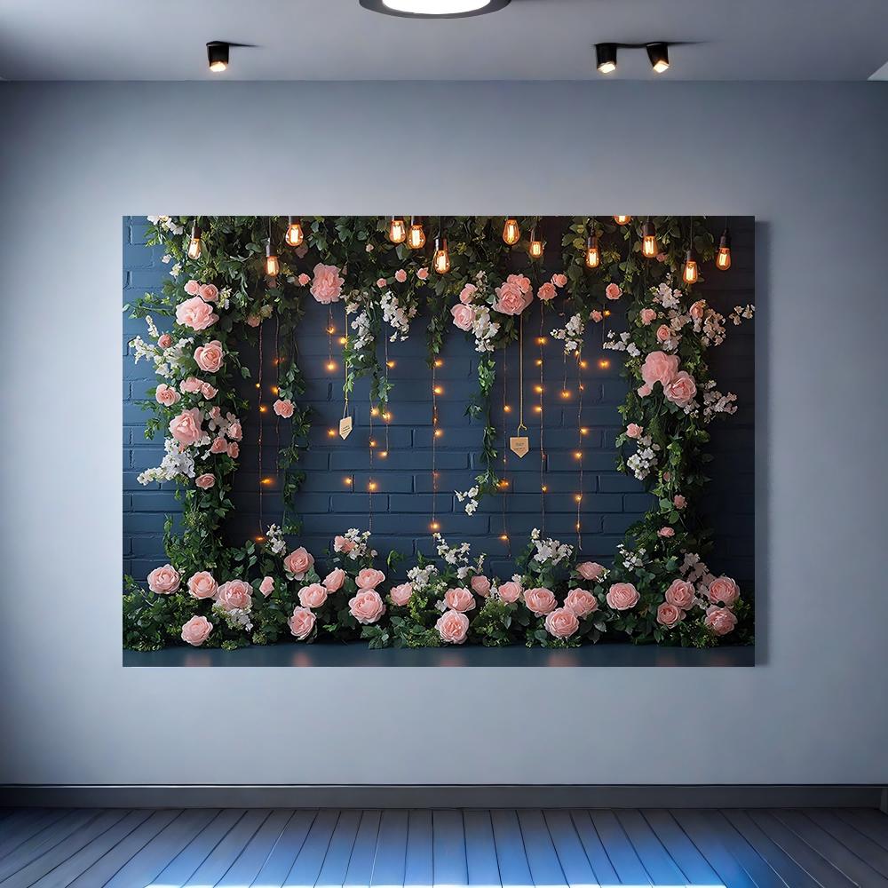 1pc Flower Wedding Photography Background Cloth Multi-size Suitable for Weddings Birthday Parties Graduation Season