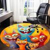 1PC Cat Family Office Round Area Rug,  Mat Suitable ForOffice, Under Office Chairs Bedroom Living Room Home Decor, Room Deco