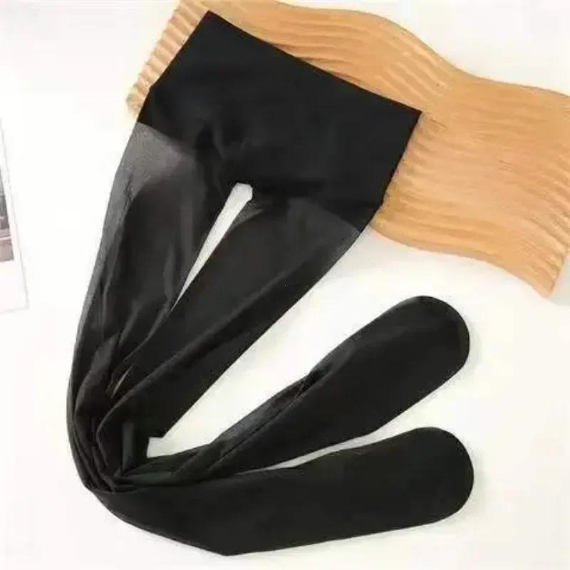 5D Seamless Crotchless Stockings Summer Ultra-Thin Matte Silky High Waist Pantyhose Female Transparent Invisible Matte Tights