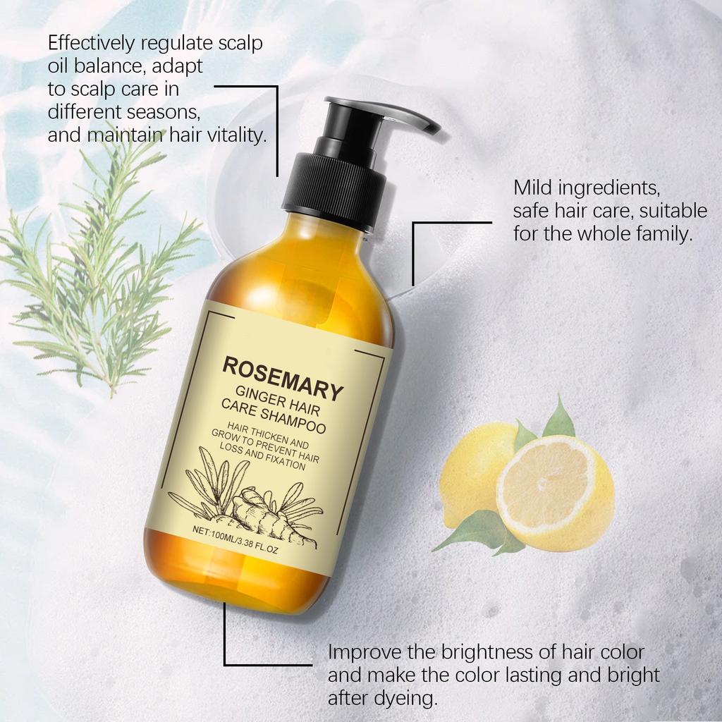 Rosemarys Gingers Shampoo Deep Cleansing Repairs Dry Frizzy Soft Strong Hair Care Shampoo 100ML