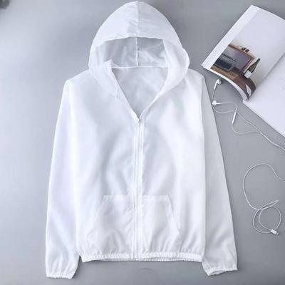 Summer Ice Silk Sunscreen Clothing Women's Solid Color Ultra-thin Breathable Quick-drying Outdoor Men's Waterproof Hooded Jacket