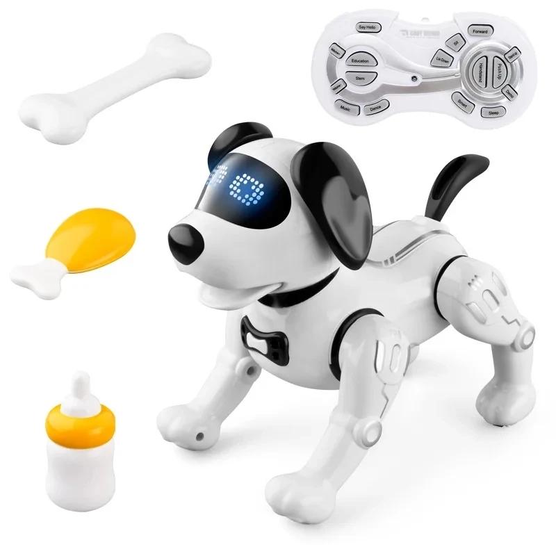 

R19 Remote Control Robot Dog Toy Electronic Pets Programmable Robot Feeding interaction RC Robotic Stunt Puppy Children Toy