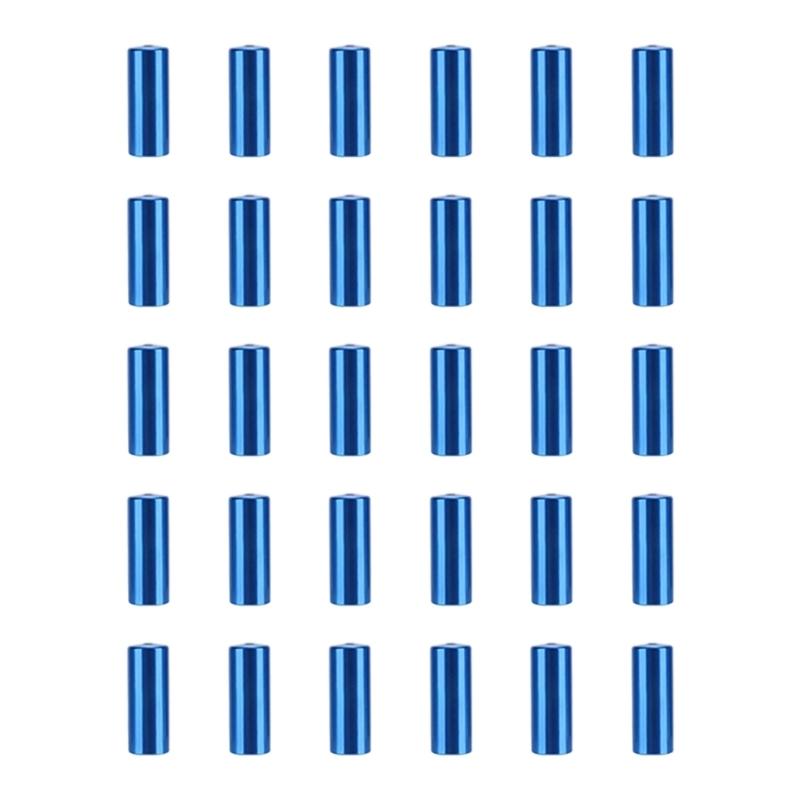 30Pcs Aluminum Alloy Bike Cable End Cap Mountain Bicycles Brake End Cover Cable Tip Brake Wire End Cap Easy to Install