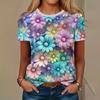 Summer Fashion Flower Rose 3D Printed T-shirt