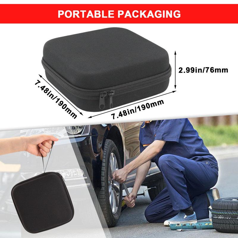 75pcs Tire Repair Tool Kit with Mach-E Jack Pad for Ford Mustang 2021-2024 Rubber Jack Puck Car Lift Accessories Storage Box