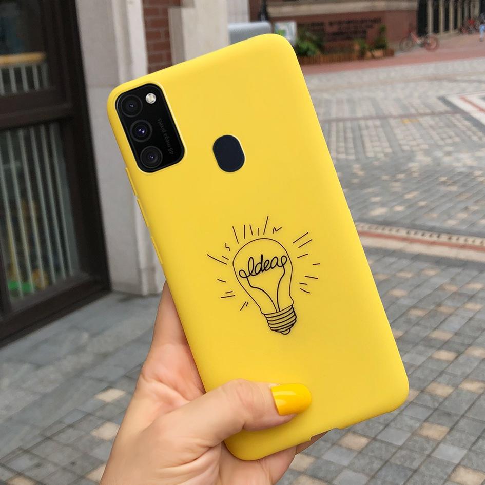 Pro Samsung M21 Pouzdro 6,4 palce Měkký Silikonový Kryt s Srdcem TPU Pro Samsung Galaxy M21 M 21 SM-M215F M215 Zadní Kryt Telefonu Funda