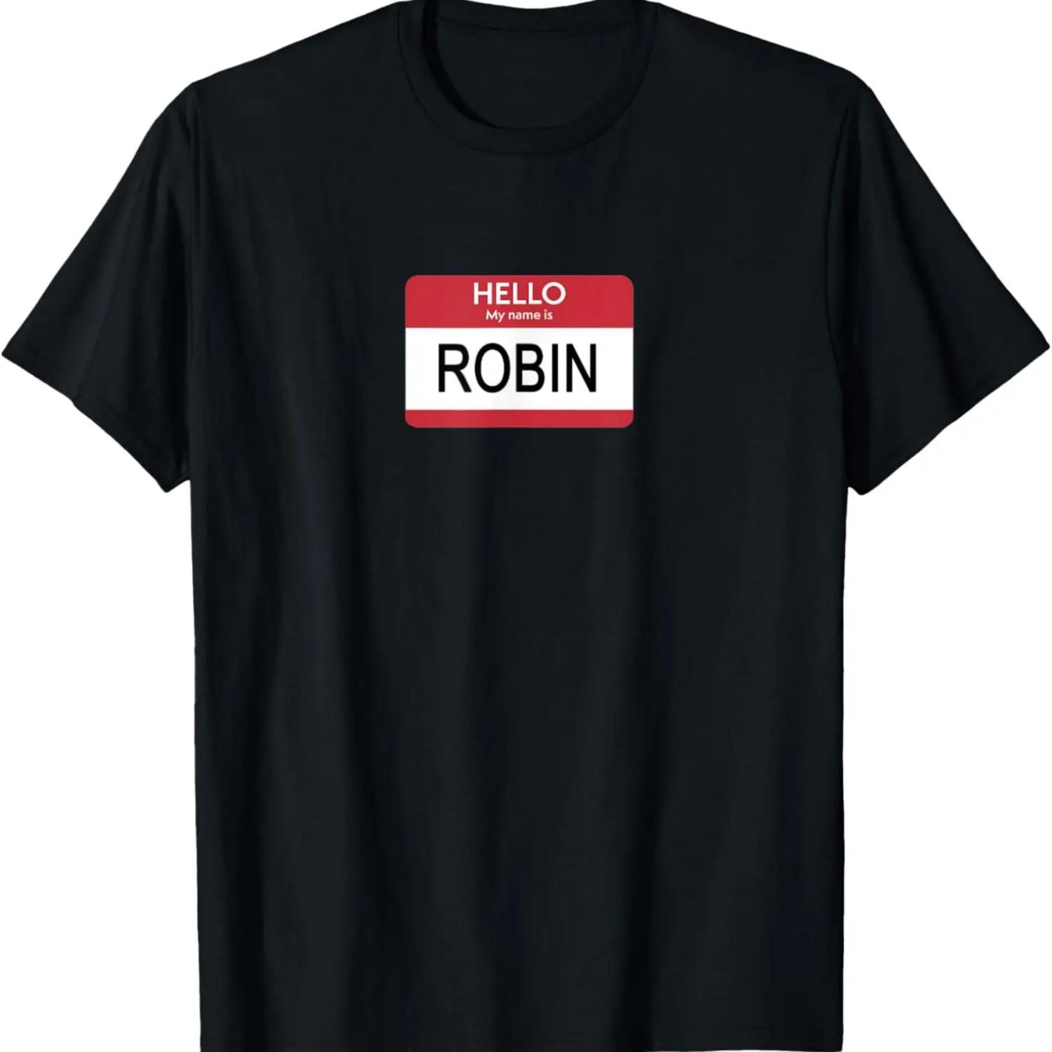 

Hello My Name Is Robin Name Tag T-Shirt XXXXXL чёрный