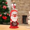 1/3pcs Festive Christmas Wine Bottle Gift Bags with Drawstring Closure - Reusable Tote Bags Featuring Santa, Snowman Designs