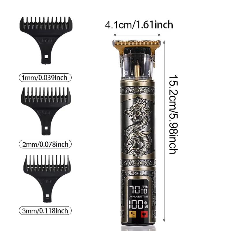 Professional T9 Hair Clipper Cordless USB Beard Trimmer Kit - Haircut Grooming Machine for Stylists Hair Cutting Tool