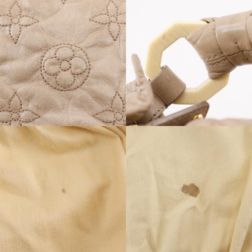 LOUIS VUITTON Nimbs GM Shoulder Bag M95423 Monogram Olamp beige lambskin Women Used