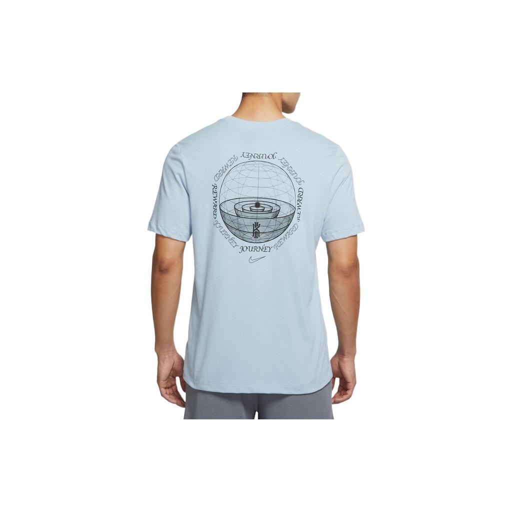 Nike T Shirts Men's Light Blue Crew Neck Moderate Straight Fit DQ1880-425