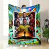 Famous Soccer Players Collage Warm Blanket Design Flannel Blanket for Bedroom, Living Room, Sofa, and Nap.