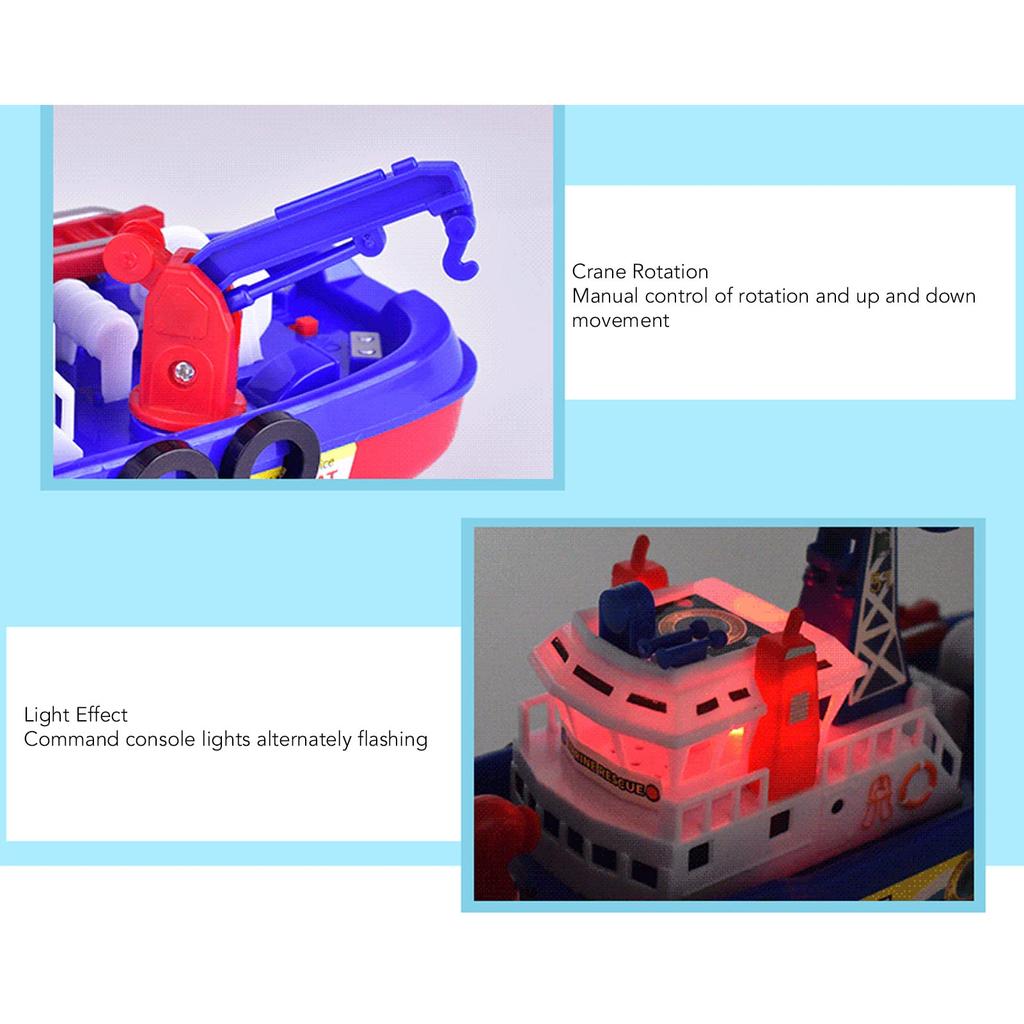 Urhomy Fire Boat Toy, Fountain Toy Ship with Music and Lights, Fireboat Toy, Water Spraying Ship Model, Electric Toy Ship Model, Fire Boat Toy,