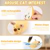 Cat Mouse Interactive Plush Toys LED Glow Electric Telecontrol Auto Rechargeable Pet Moving Mice Toy Realistic Kitten