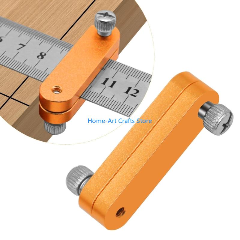 Y3NA Thickening Steel Ruler Positioning Stop Scriber Line Marking Gauge Woodworking Carpentry Scriber Measuring