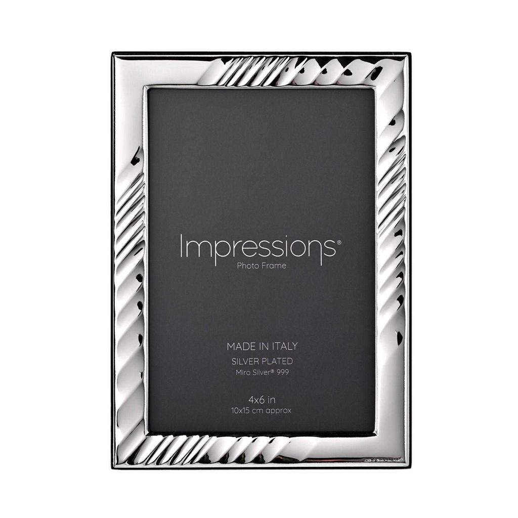 Widdop Impressions Made In Italy Holzstrukturierter Wellen-Fotorahmen