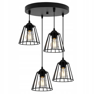 BLACK WIRE HANGING LAMP LOFT LED CHANDELIER