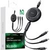 Mcdodo 3In1 Retractable Fast Charging Usb-C Lightning Micro 100W Cable