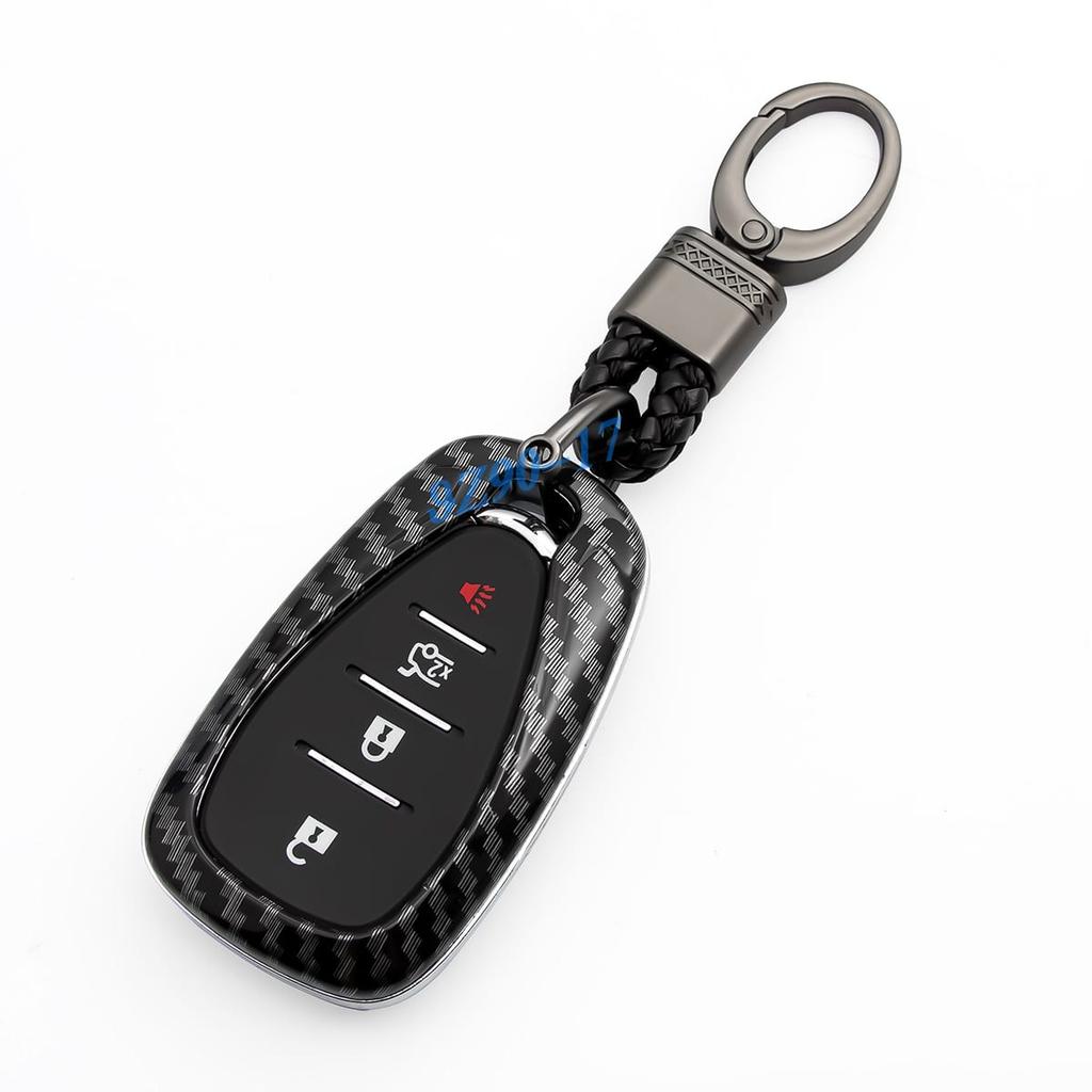Abs Carbon Fiber Car Smart Key Cover Case For Chevrolet Blazer Trax Equinox Cruze Malibu Traverse Trailblazer Camaro