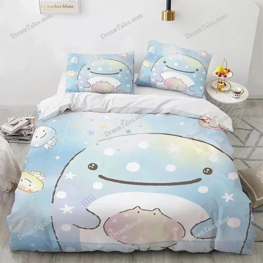 3D Anime Kawaii Cartoon Sumikko Gurashi Bedding Set Double Twin King Duvet Cover Comforter Pillowcase Boys Girls Adults Bedroom7