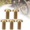 5pcs   Pack Titanium Alloy M5*12 Bicycle Water Bottle Cage Bolts M5*10 Disc Brake Screws