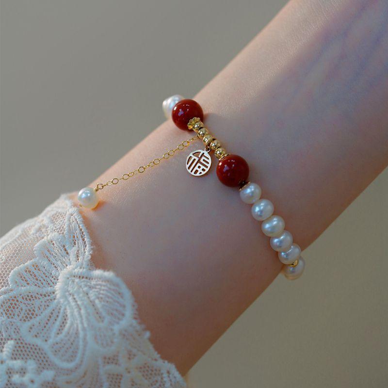 JYL TS Bracelet Nine Purple Fire -Aligns with Feng Shui & Attracts Elemental Luck [Agate Red Shell Bead Fortune Card] темные пастельные фиолетовый