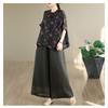 DIMANAF 2026 Summer New Plus Size Women Blouse Shirt Elegant Print Floral Lady Tops T-Shirt Cotton Fashion Clothing