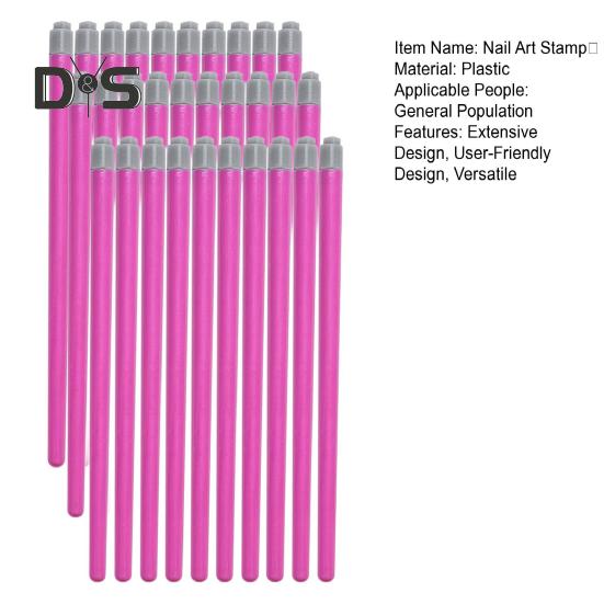 30Pcs Nail Art Stamp Pen Set Precise Stamping Pen for DIY Nail Art Tools Flower Nail Stamp Pen with Different Patterns Nail Graffiti Click Tool