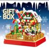 Christmas gingerbread house model building assembly, Christmas apple building blocks toys, children's holiday gift.