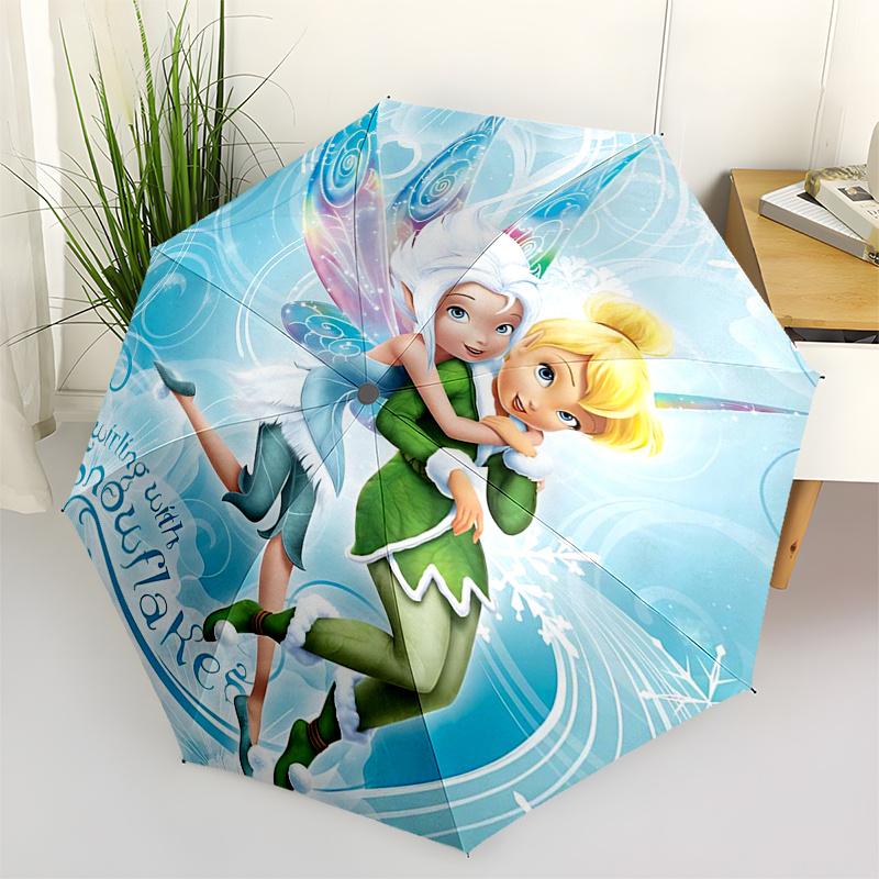 

Tinker bell Themed Travel Umbrella-8 Ribs Automatic Opening and Closing, Portable Folding Design, Compact and Stylish Umbrella Suitable for