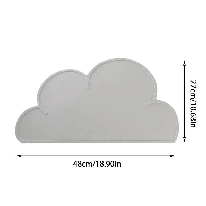 Covoraș de hrănire pentru pisici și câini cu stil nor anti-vărsare, anti-alunecare, impermeabil, rezistent la scurgeri, pentru alimente, ușor de curățat, suporturi de masă din silicon