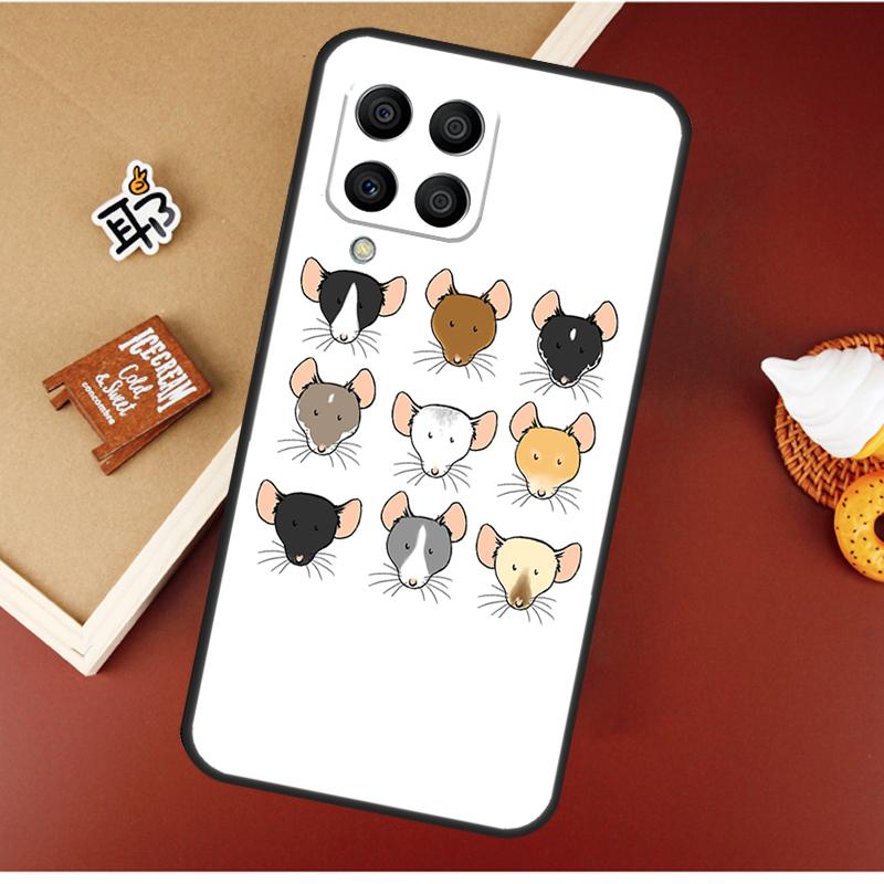 Cute Cartoon Animal Rat Case For Samsung Galaxy M55 M35 M15 M56 M36 M16 M06 M31 M13 M33 M53 M12 M32 M52 M14 M34 M54