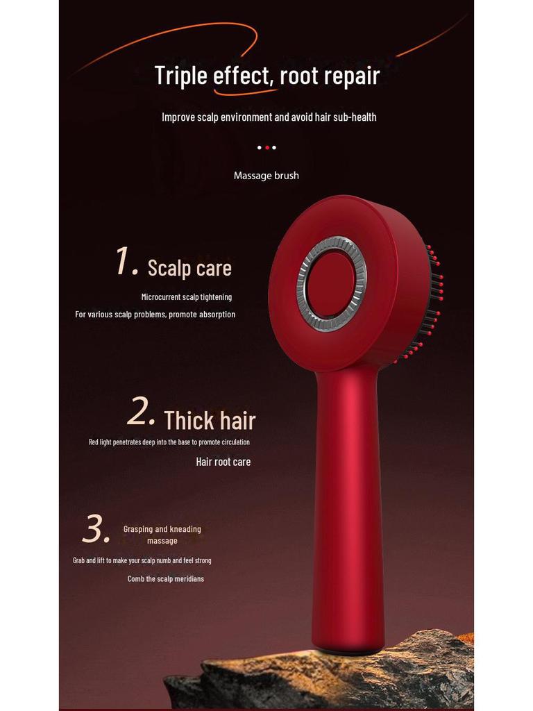 Portable Electric Dual-Use Scalp Massage Comb for Anti-Hair Loss with Red Light Therapy